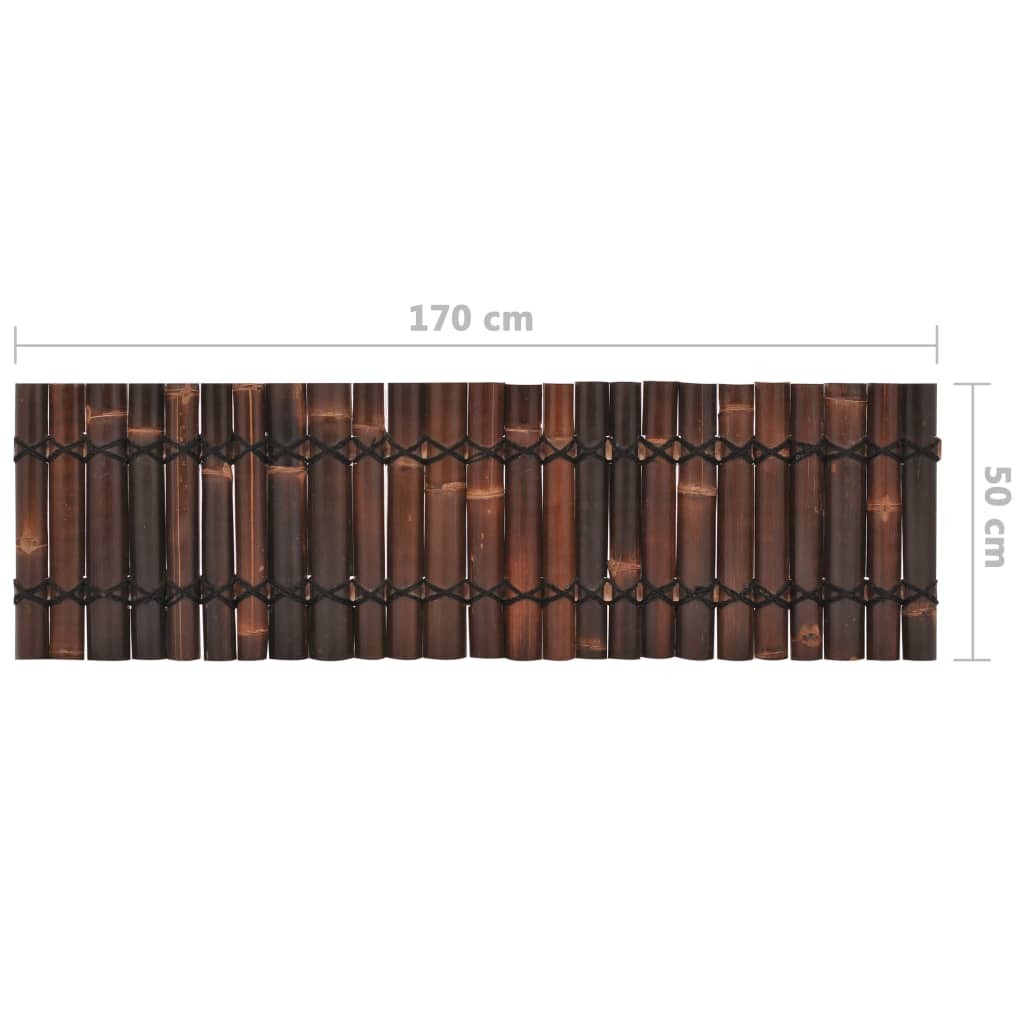 Garden Fence Panel Bamboo 170x50 cm Dark Brown